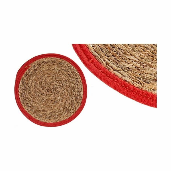 Bordsunderlägg Naturell Röd 35 x 1 x 35 cm (48 antal)