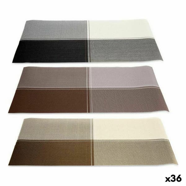 Bordsunderlägg Kinvara TSL-2204F Brun Svart Brons 45 x 30 x 0,1 cm Ramar (36 antal)