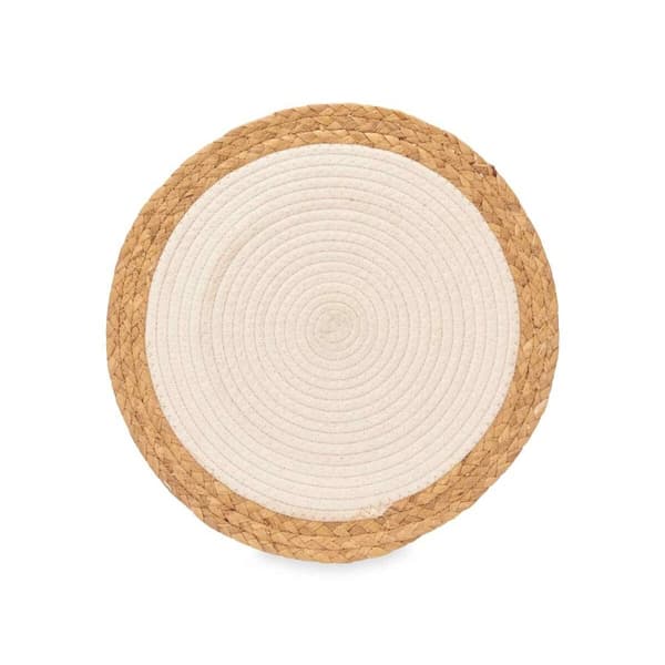 Bordsunderlägg Kinvara TS23885-W Vit Bomull Havsalger 35 x 0,6 x 35 cm (24 antal)
