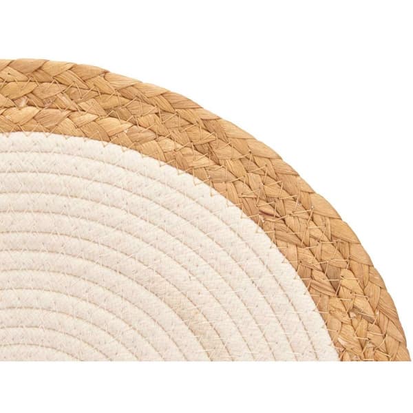 Bordsunderlägg Kinvara TS23885-W Vit Bomull Havsalger 35 x 0,6 x 35 cm (24 antal)