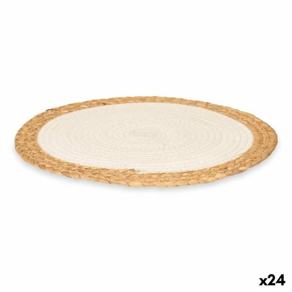 Bordsunderlägg Kinvara TS23885-W Vit Bomull Havsalger 35 x 0,6 x 35 cm (24 antal)
