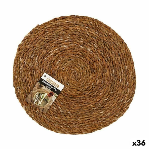 Bordsunderlägg Privilege Havsalger Brun Ø 25 cm (36 antal)