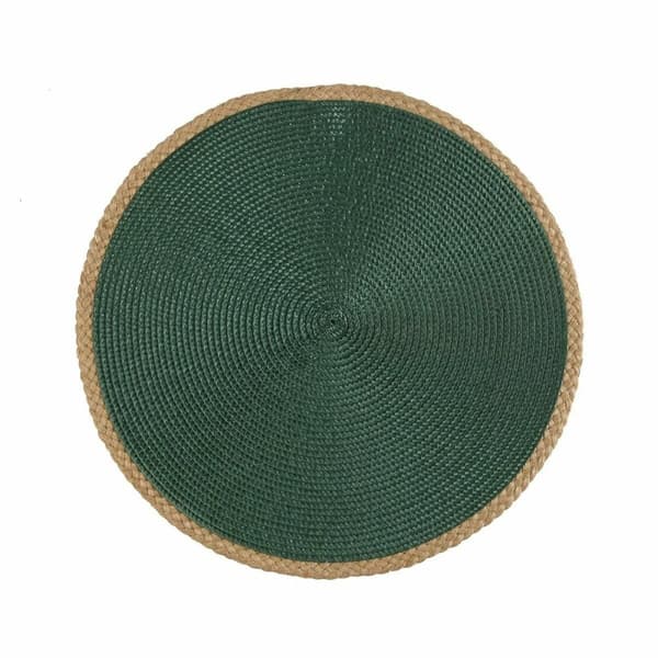 Dækkeserviet Versa Grøn Jute polypropylen Vand-hyciant 38 x 38 cm