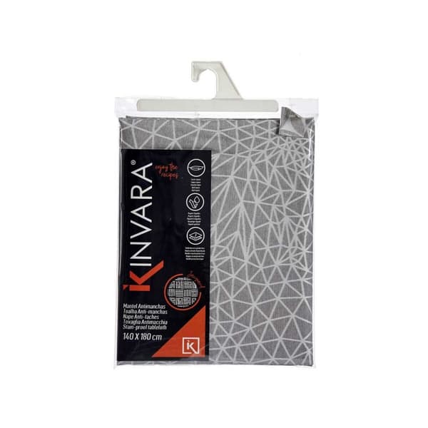 Bordduk Kinvara BABEL GRIS 48 Hvit Grå Jacquard