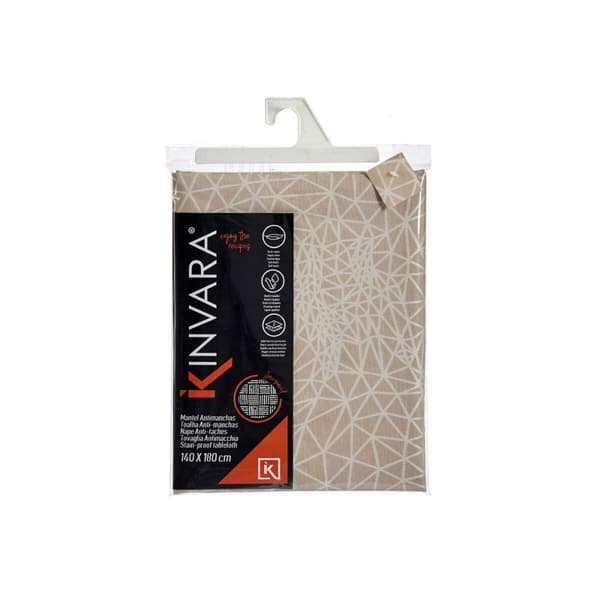 Bordduk Kinvara Hvit Beige Jacquard