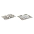 Miniatyrbilde 1 av 4: Duk og servietter DKD Home Decor 2 enheter 150 x 150 x 0,5 cm Beige Hvit Lysebrun