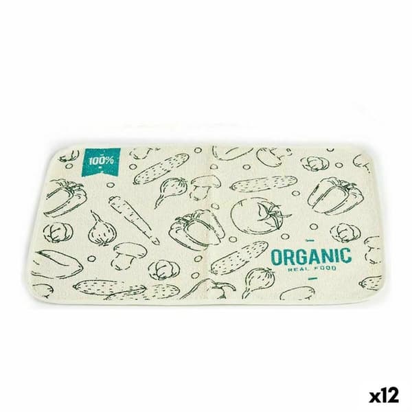 Bordmatte Kinvara 9999 Hvit Grønn 33 x 0,3 x 48 cm (12 enheter)