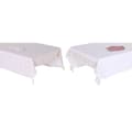 Miniatyrbilde 1 av 3: Duk og servietter DKD Home Decor 150 x 150 x 0,5 cm Rosa Hvit (2 enheter)