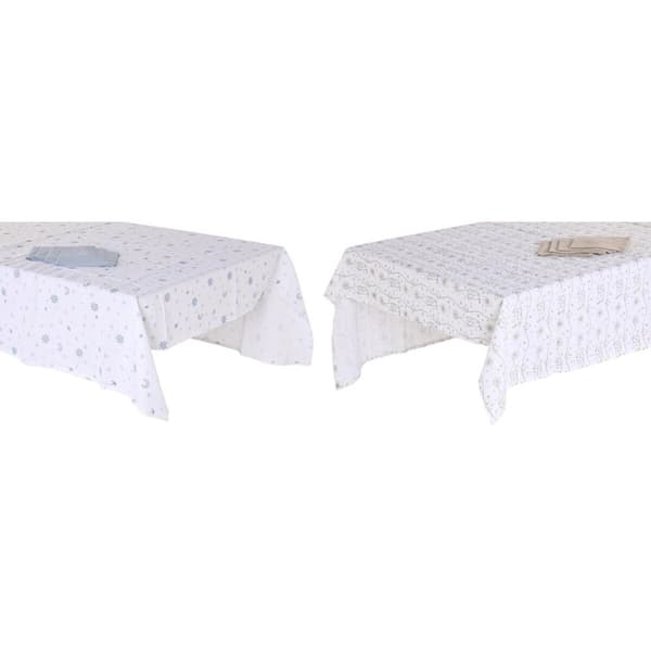 Duk og servietter DKD Home Decor 150 x 250 x 0,5 cm Blå Brun Hvit (2 enheter)