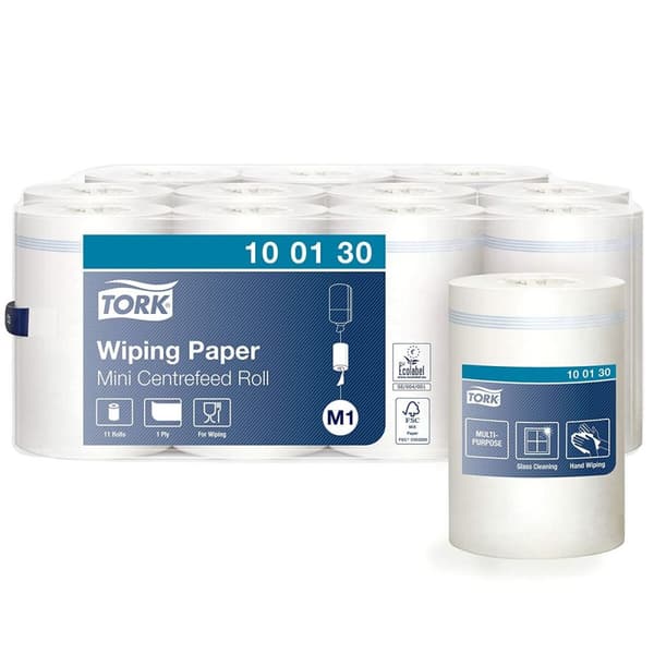 Kontinuerlig Papirrull Tork 100130 Hvit 120 m