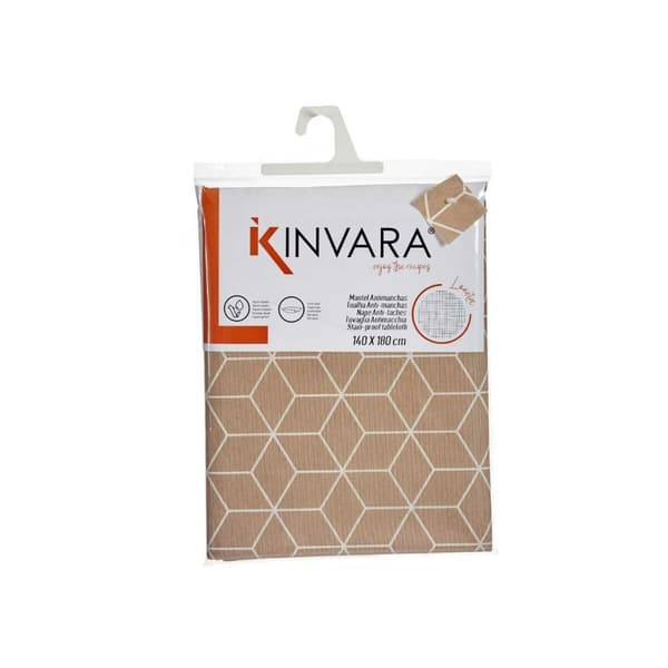 Bordduk Tynn duk Antiflekker Abstrakt 140 x 180 cm Beige (10 enheter)