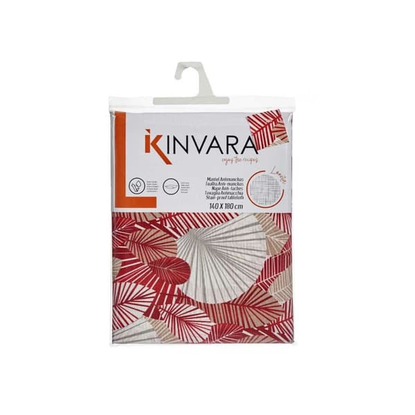 Bordduk Kinvara ANCARA-21520-13 Beige Rødbrun Tynn duk 140 x 180 cm Antiflekker Ark (10 enheter)