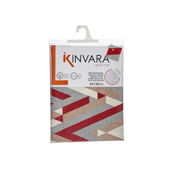 Bordduk Kinvara ZIGI-21469-26 Rødbrun Tynn duk 140 x 180 cm Antiflekker Striper (10 enheter)