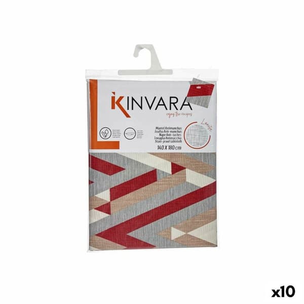 Bordduk Kinvara ZIGI-21469-26 Rødbrun Tynn duk 140 x 180 cm Antiflekker Striper (10 enheter)