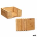 Miniatyrbilde 1 av 3: Dalbaner Kinvara KT235115SQ Naturell Bambus Neliöt 7 Deler (12 enheter)
