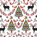 Miniatyrbilde 4 av 5: Antiflekk-harpiksduk Belum Merry Christmas Flerfarget 250 x 150 cm