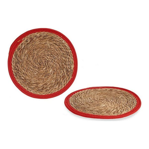 Tabletti Punainen Ruskea 35 x 1 x 35 cm Luonnollinen (Ø 35 cm)