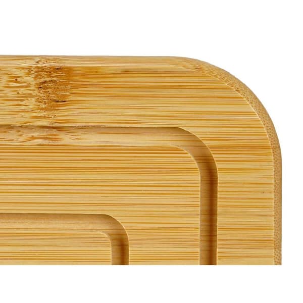 Tabletti Kinvara 896 Luonnollinen Bambu Neliö 19 x 1 x 19 cm (24 osaa)