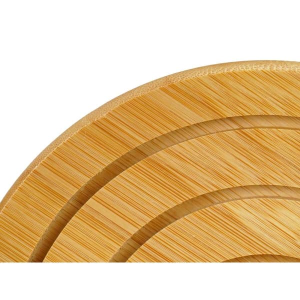 Tabletti Kinvara 897 Luonnollinen Bambu Pyöreä 19 x 1 x 19 cm (24 osaa)