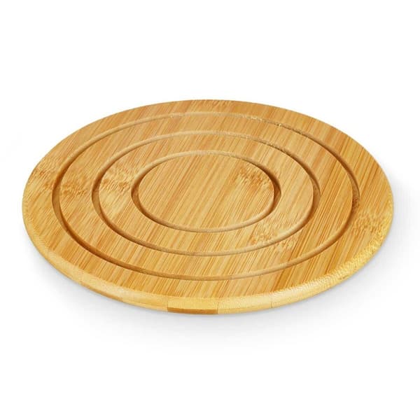 Tabletti Kinvara 897 Luonnollinen Bambu Pyöreä 19 x 1 x 19 cm (24 osaa)