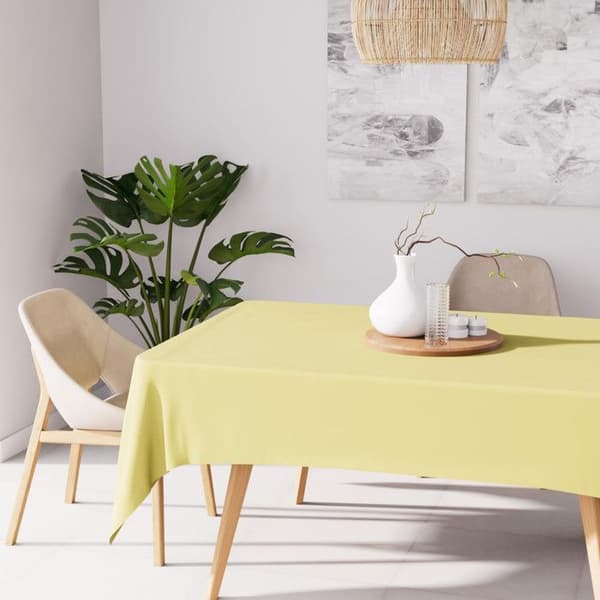 Rektangulär duk mot fläckar 140x240 cm ALIX limegrön, av Soleil d'Ocre