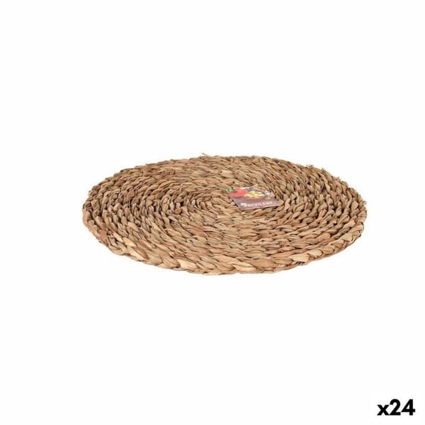Dækkeserviet Privilege Brun Ø 30 cm flet (24 enheder)