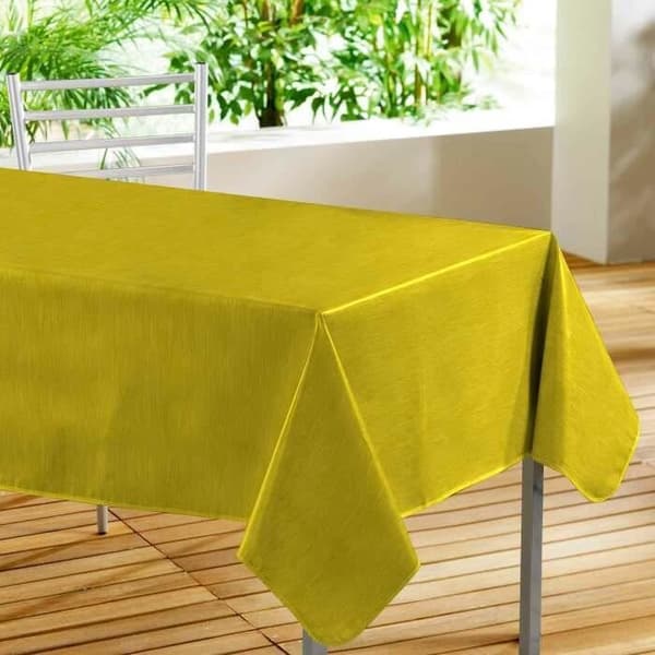 Rektangulär duk 140 x 240 cm PVC tryckt Declino Yellow