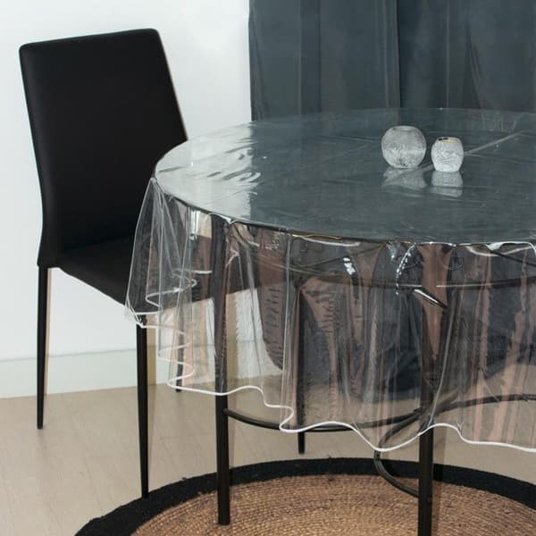 SOLEIL D'OCRE Kristall rund duk 180 cm transparent