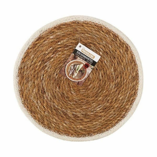 Bordsunderlägg Privilege Havsalger Brun Med list Ø 25 cm (36 antal)