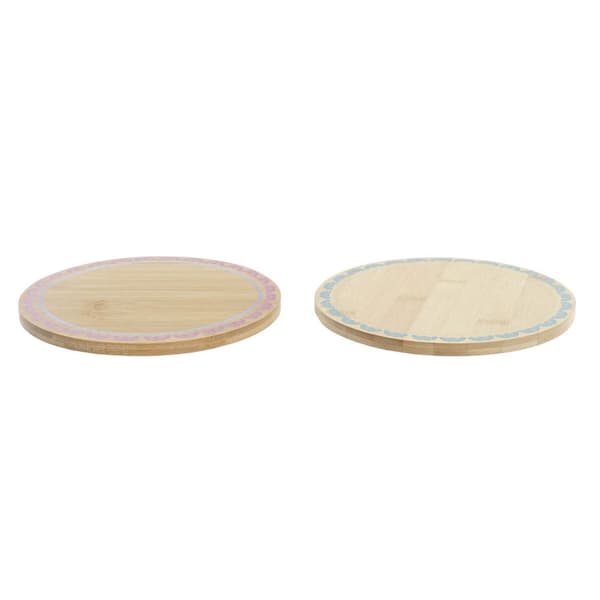 Tabletti DKD Home Decor Boho 20 x 20 x 1 cm Turkoosi Punaruskea Siirtomaatyylinen