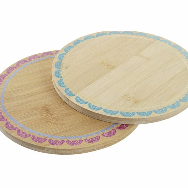 Tabletti DKD Home Decor Boho 20 x 20 x 1 cm Turkoosi Punaruskea Siirtomaatyylinen