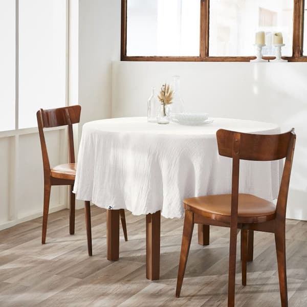 Bordsduk "Gaïa" red 180 cm "Cotton Gauze" - Gaïa Chantilly