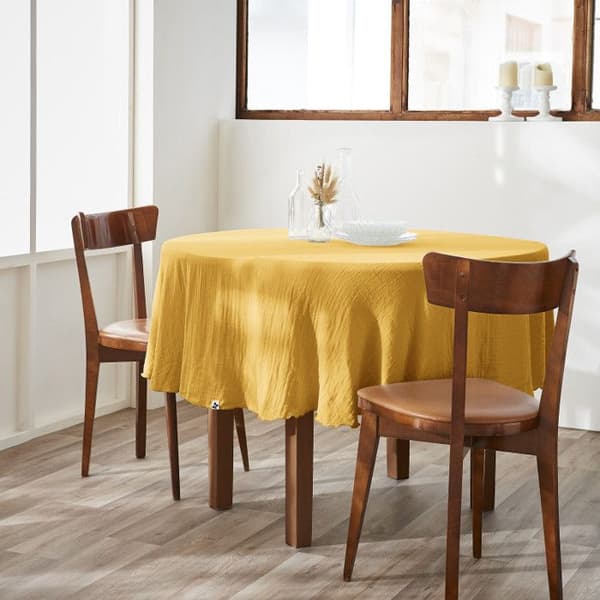 Bordsduk "Gaïa" red 180 cm "Cotton Gauze" - Gaïa Safran