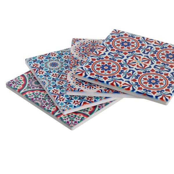 Lasinaluset DKD Home Decor 10,8 x 10,8 x 0,7 cm