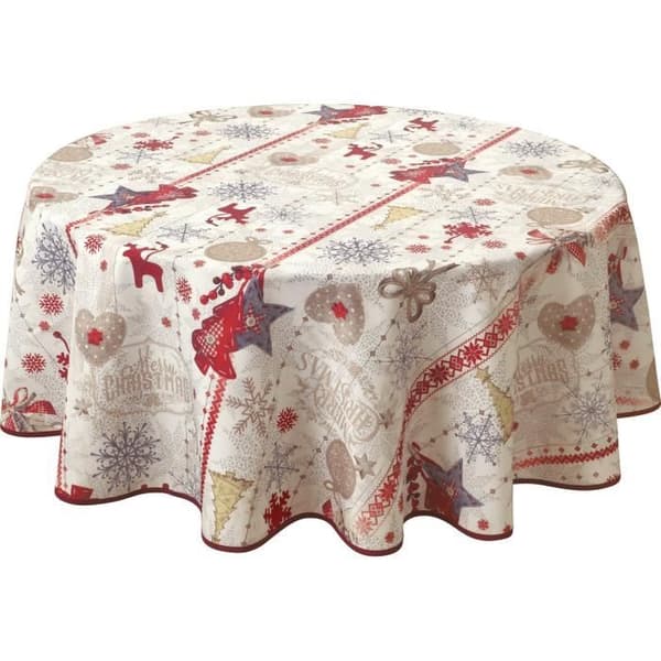 Merry Christmas Anti-Stain Duk - Rund 160 cm