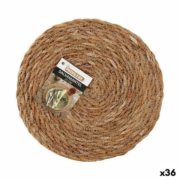 Bordmatte Privilege Marinealger Brun Ø 20 cm (36 Enheter)