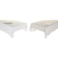 Miniatyrbild 4 av 4: Dukar och servetter DKD Home Decor 2 antal 150 x 150 x 0,5 cm Beige Vit Ljusbrun