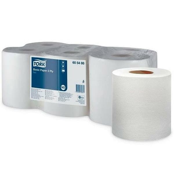 Kontinuerligt papper på rulle Tork Vit