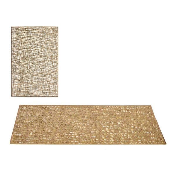 Bordsunderlägg Kinvara AR2103276 Gyllene Plast 45 x 0,01 x 30 cm (12 antal)