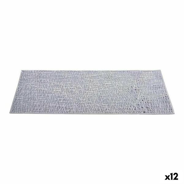 Tabletti Kinvara AR2103275 Hopeinen Muovinen 45 x 0,01 x 30 cm (12 osaa)