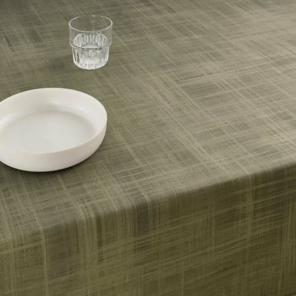 Tahroja estävä pöytäliina Belum Liso Oliivi 300 x 150 cm