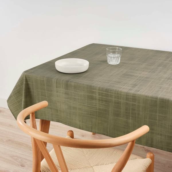 Tahroja estävä pöytäliina Belum Liso Oliivi 300 x 150 cm