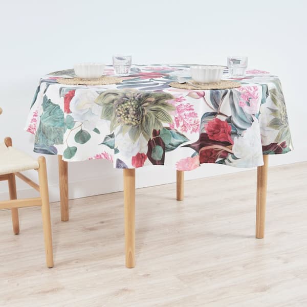 Tahroja estävä pöytäliina Belum 0318-105 Monivärinen Ø 140 cm Gėlės