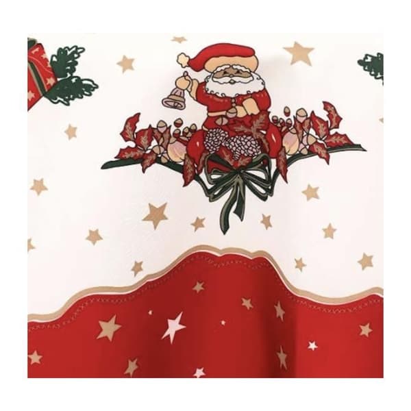 Julduk - Ej specificerat - Jultomtemotiv - Rund eller rektangulär - 160 cm - Fläckbeständig