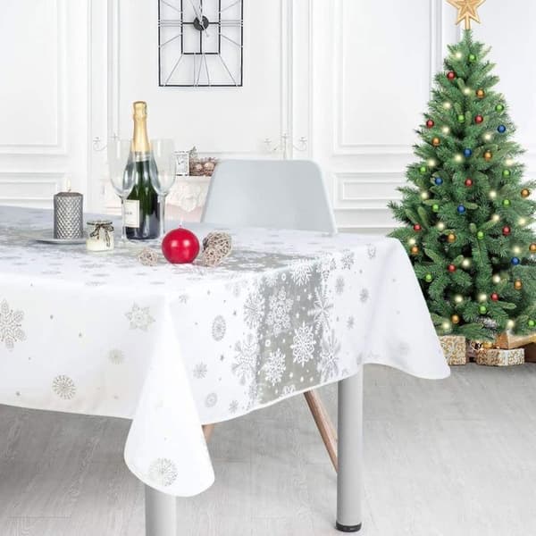 Julduk - Snö Julduk - Rekttangulär - 150x240cm - Fläckavvisande - Maskintvättbar