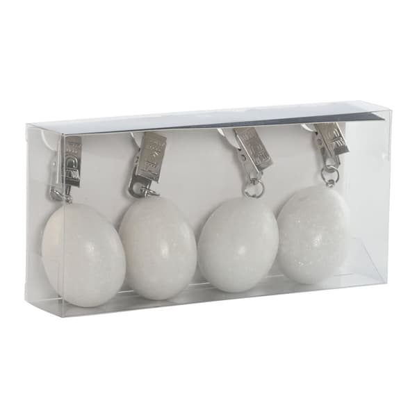Klämma för bordsduk Home ESPRIT Vit 3,5 x 3,5 x 5,5 cm