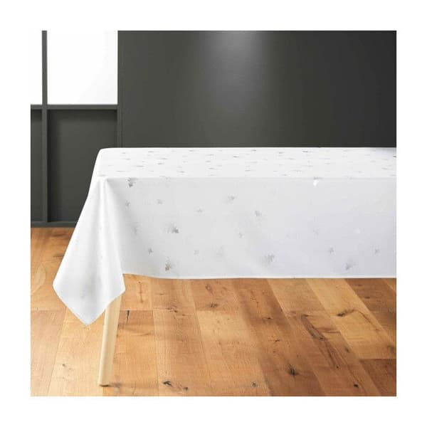 Rektangel julduk - Fläckbeständigt / Vattentätt tyg - Silvergran - Olika storlekar - Vit - 150x240cm