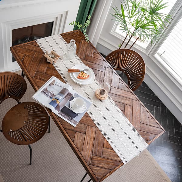 INF Beige Makramebordløper