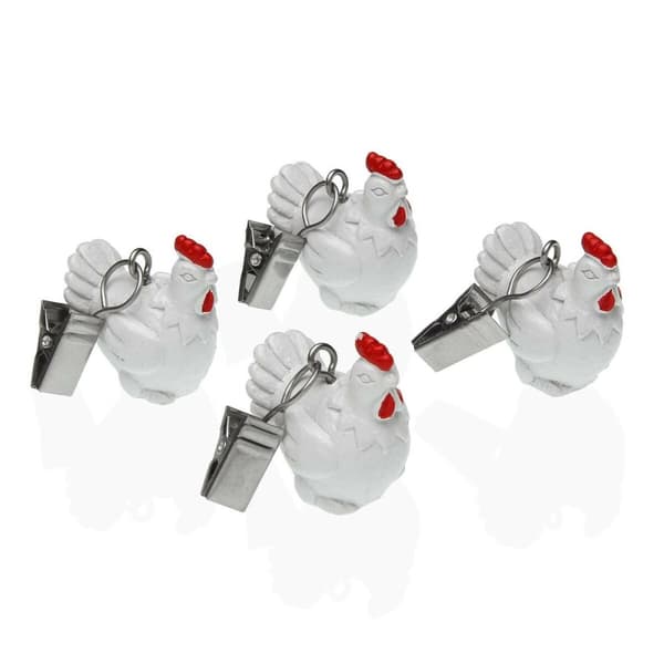 Borddug Clip Versa 3,6 x 6 x 3,6 cm Høne 4 Dele