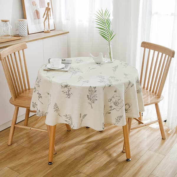 INF Duk med botanisk skisse - Rund 150 cm